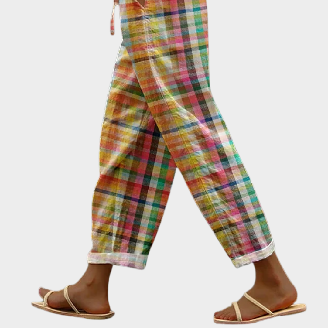 Michelle  | Comfortable Checkered Pants
