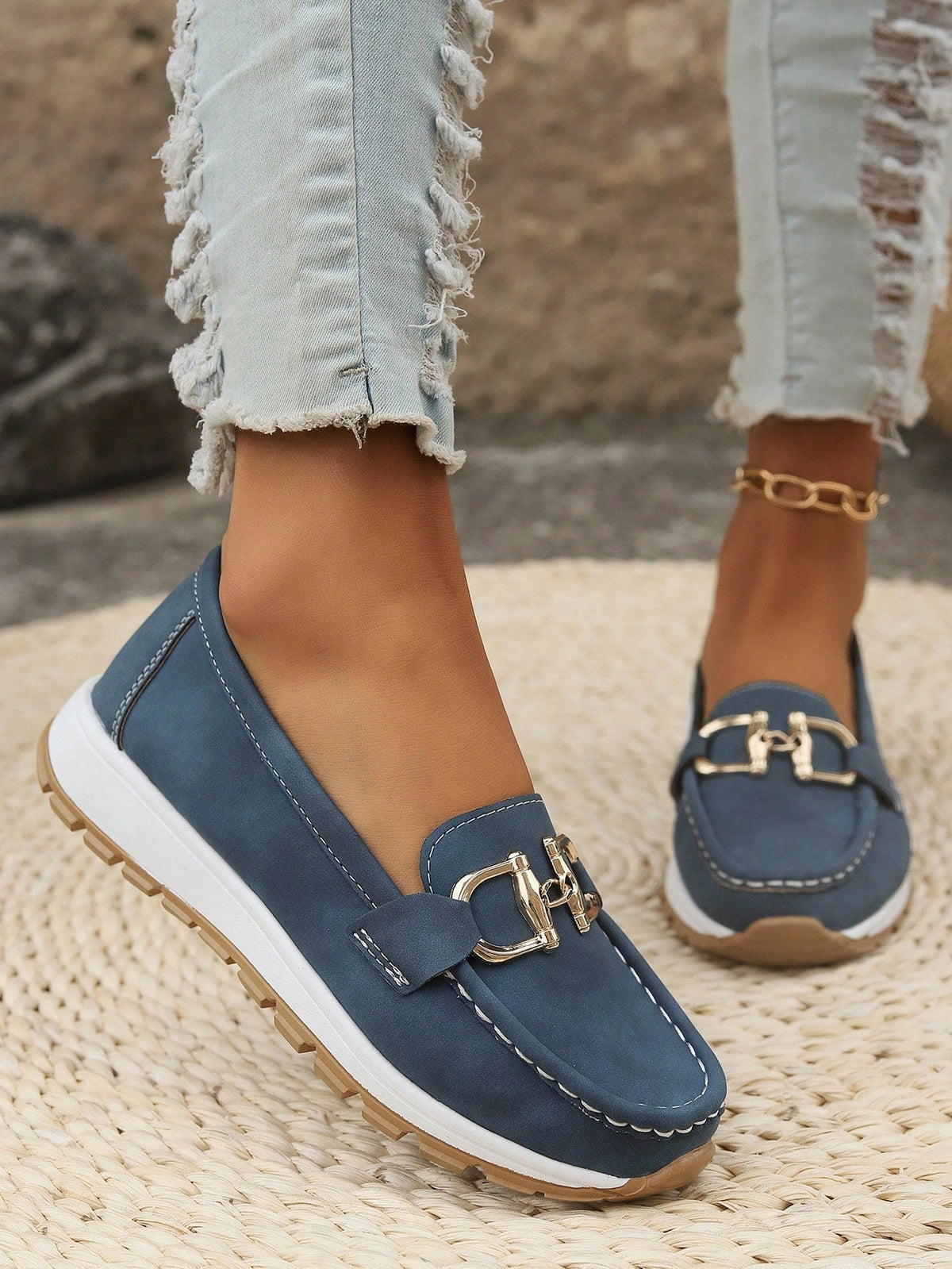 Ellie - Flat Buckle Loafers