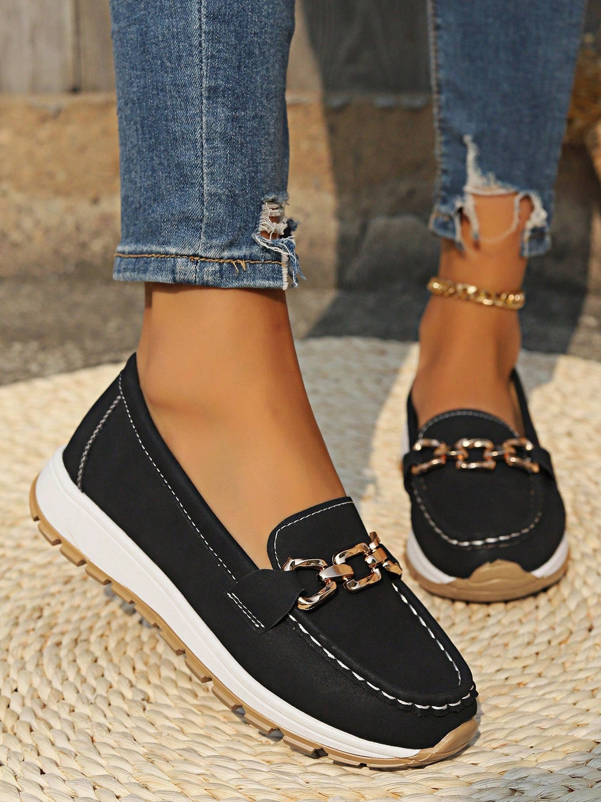 Ellie - Flat Buckle Loafers