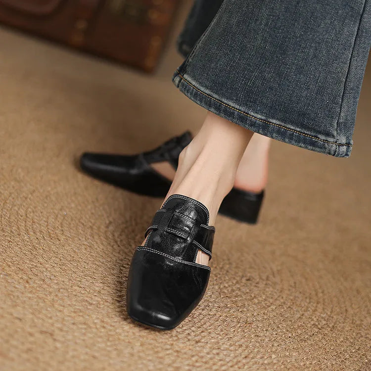 Andie Genuine Leather Mules