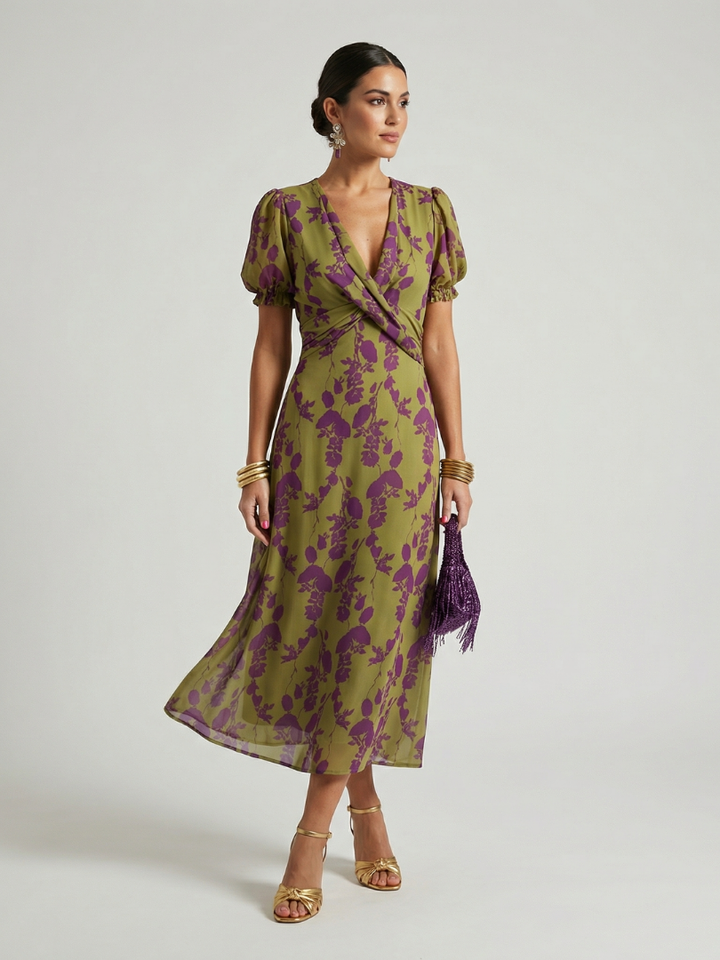 Florani® | CLARA Elegant Midi Dress