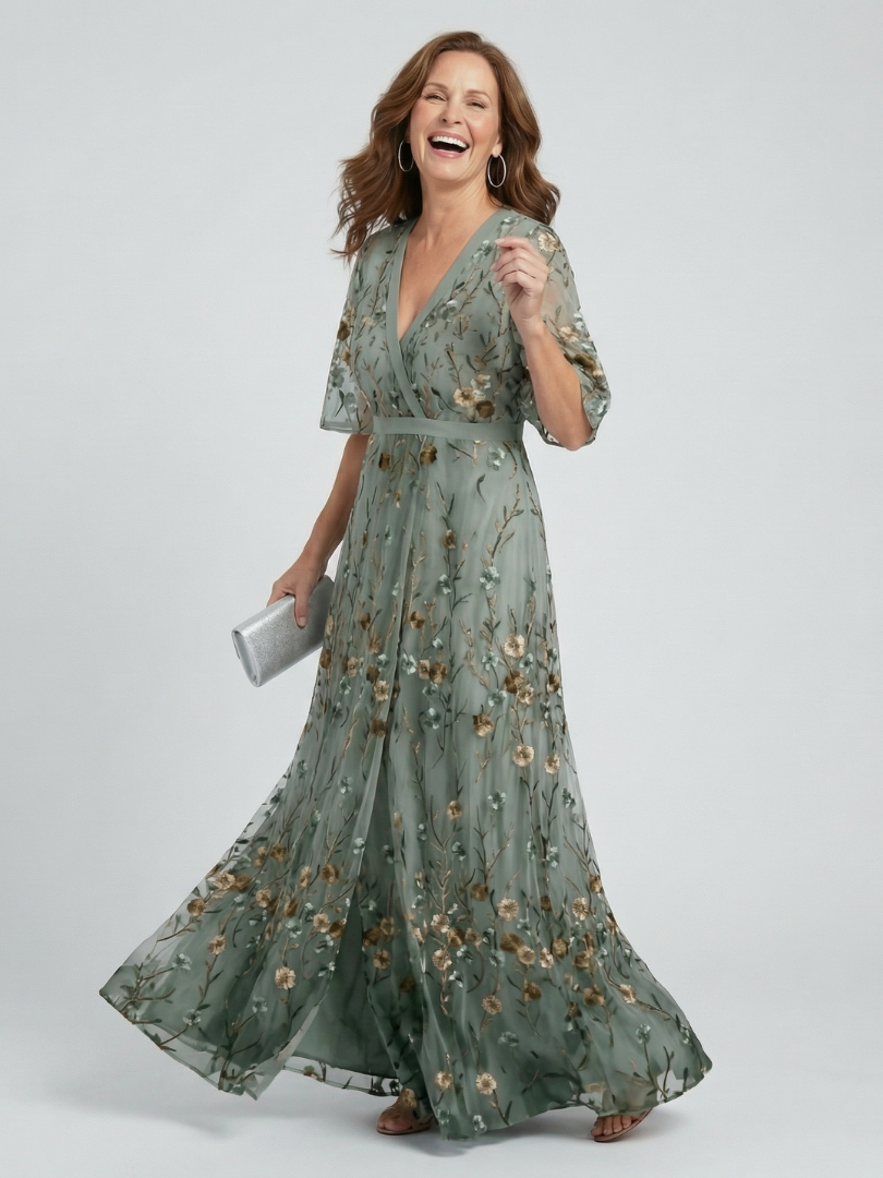 Florani® | SERENA Elegant Midi Dress
