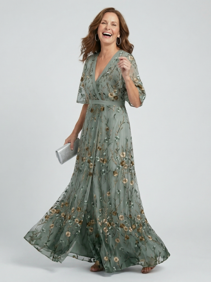 Florani® | SERENA Elegant Midi Dress