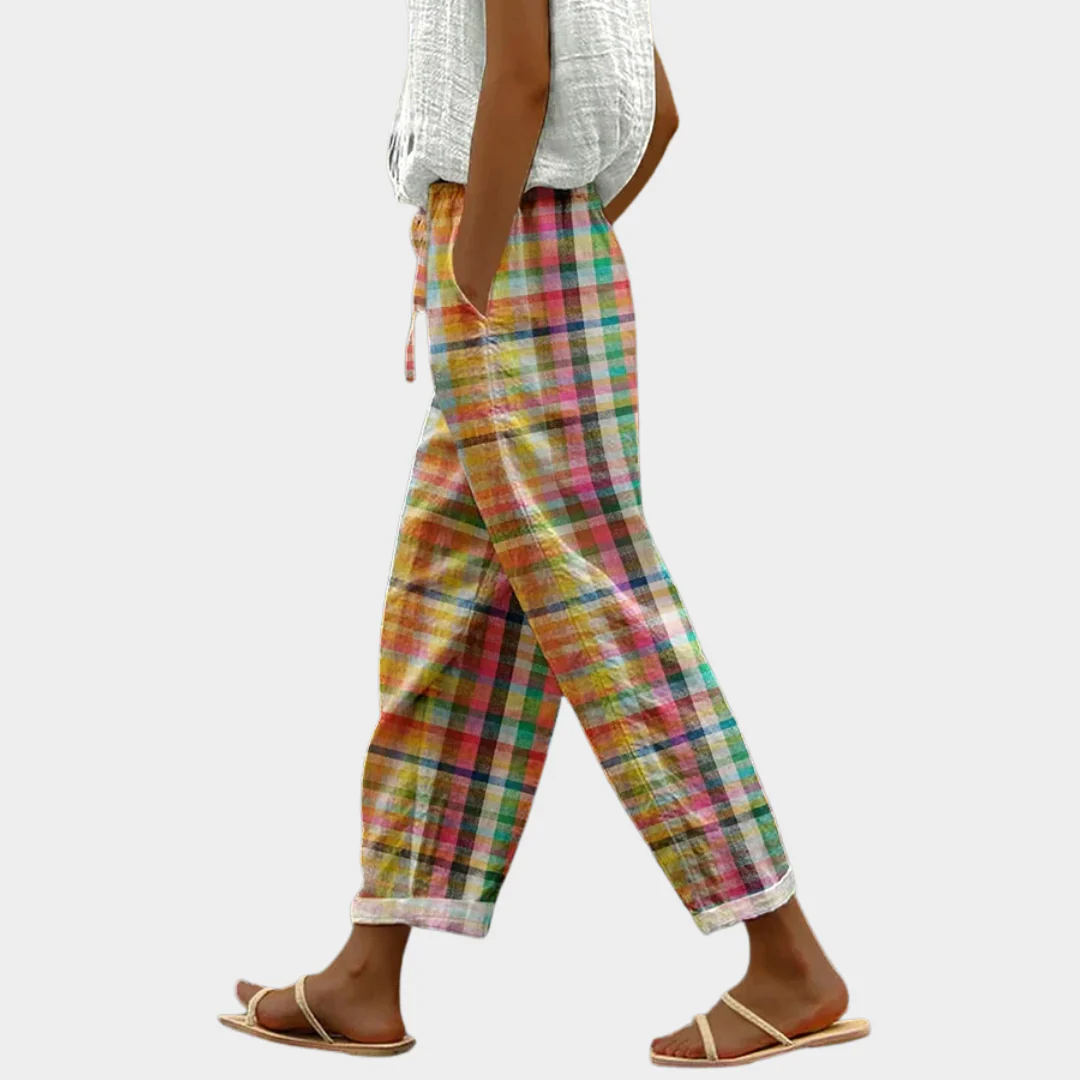 Michelle  | Comfortable Checkered Pants