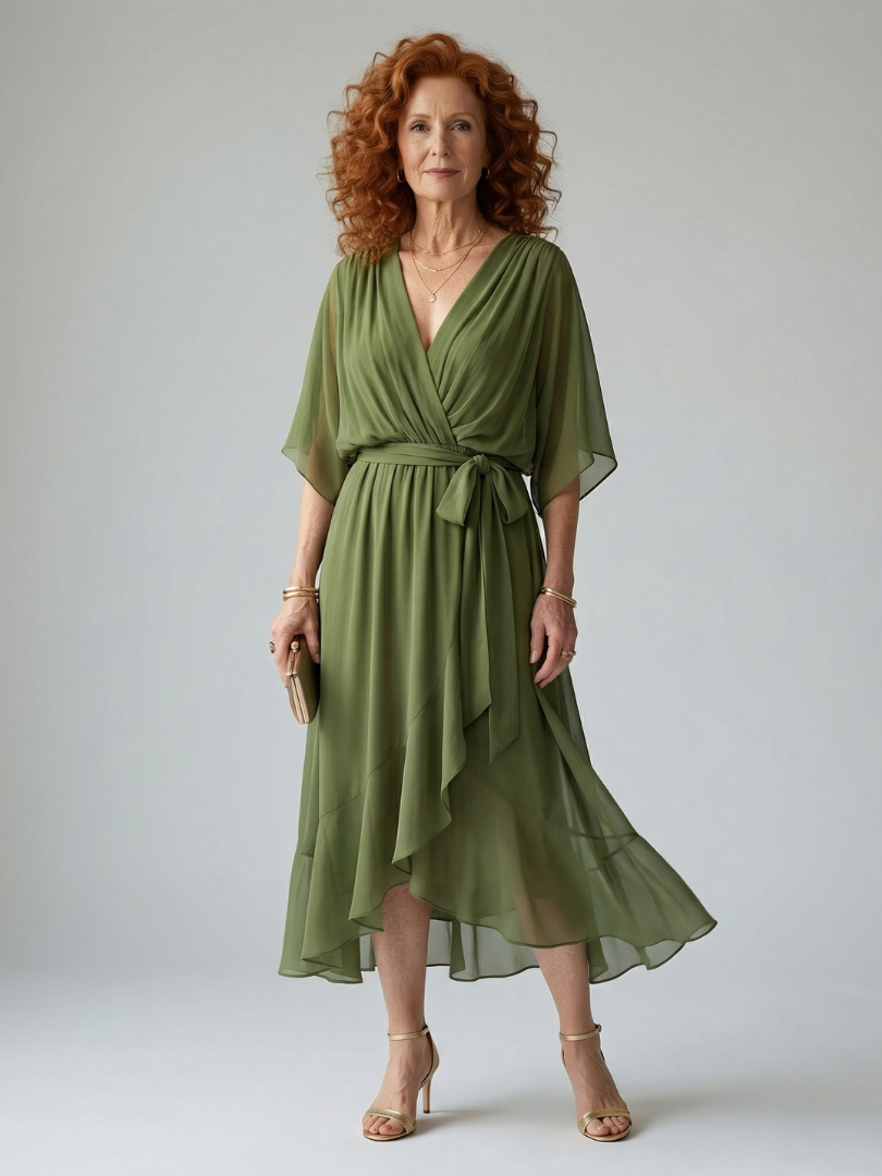 Florani® | AURORA Midi Elegant Dress