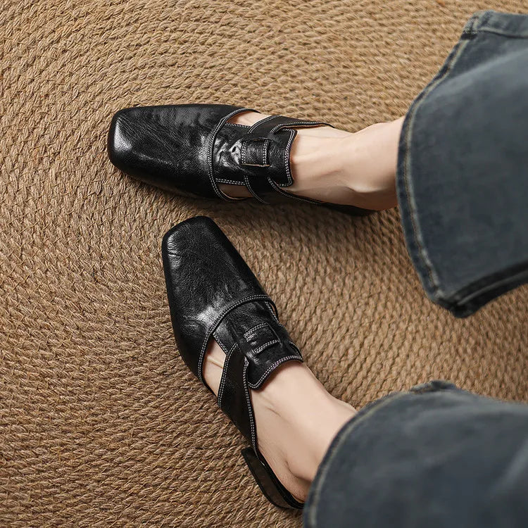 Andie Genuine Leather Mules
