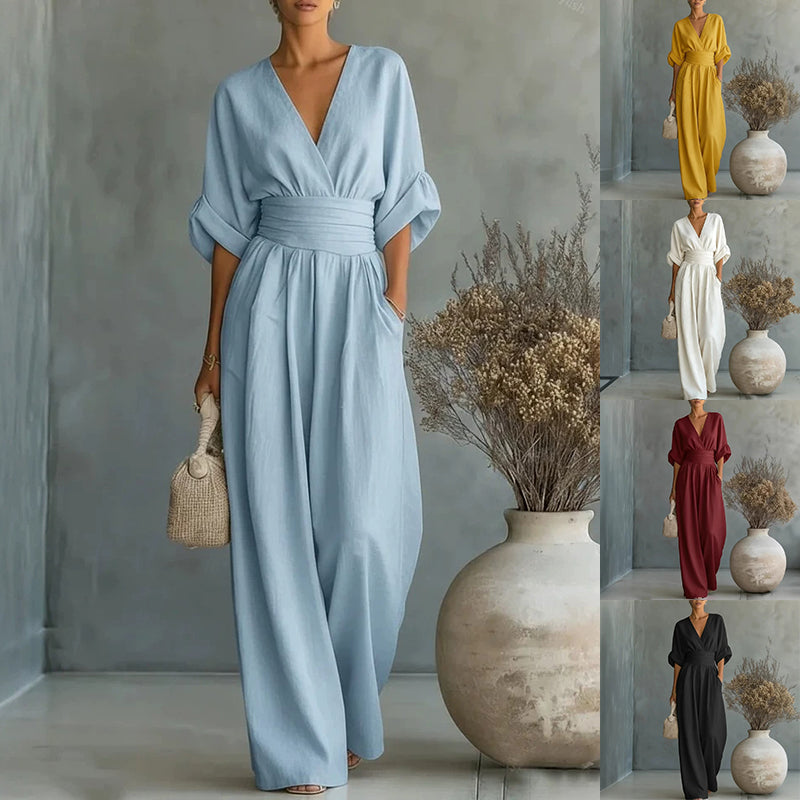 Lara Merriweather | Wide-Leg Linen Jumpsuit For Women
