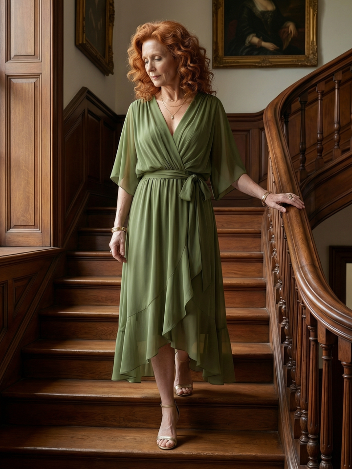 Florani® | AURORA Midi Elegant Dress