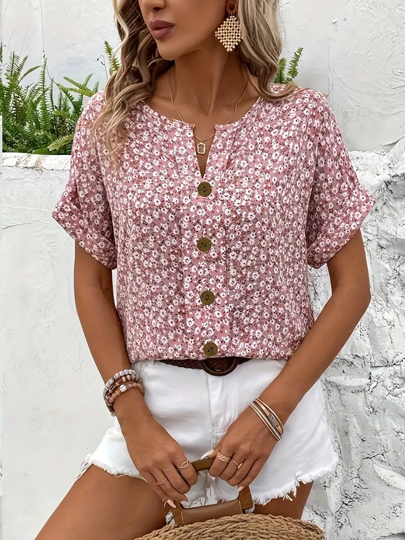 Verna™ | Stylish Floral Print Blouse