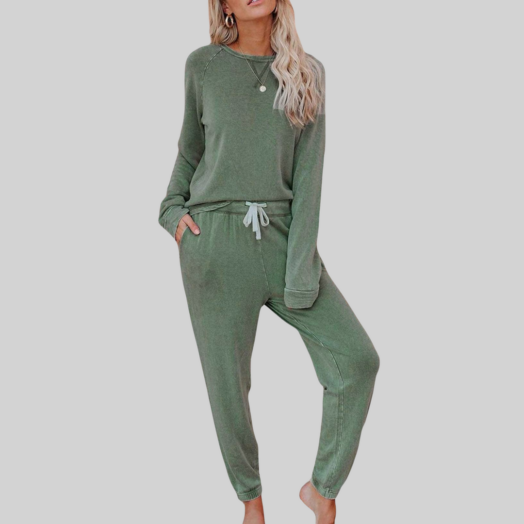 Jocelyn™ - Casual Long Sleeve and Sweatpants Set