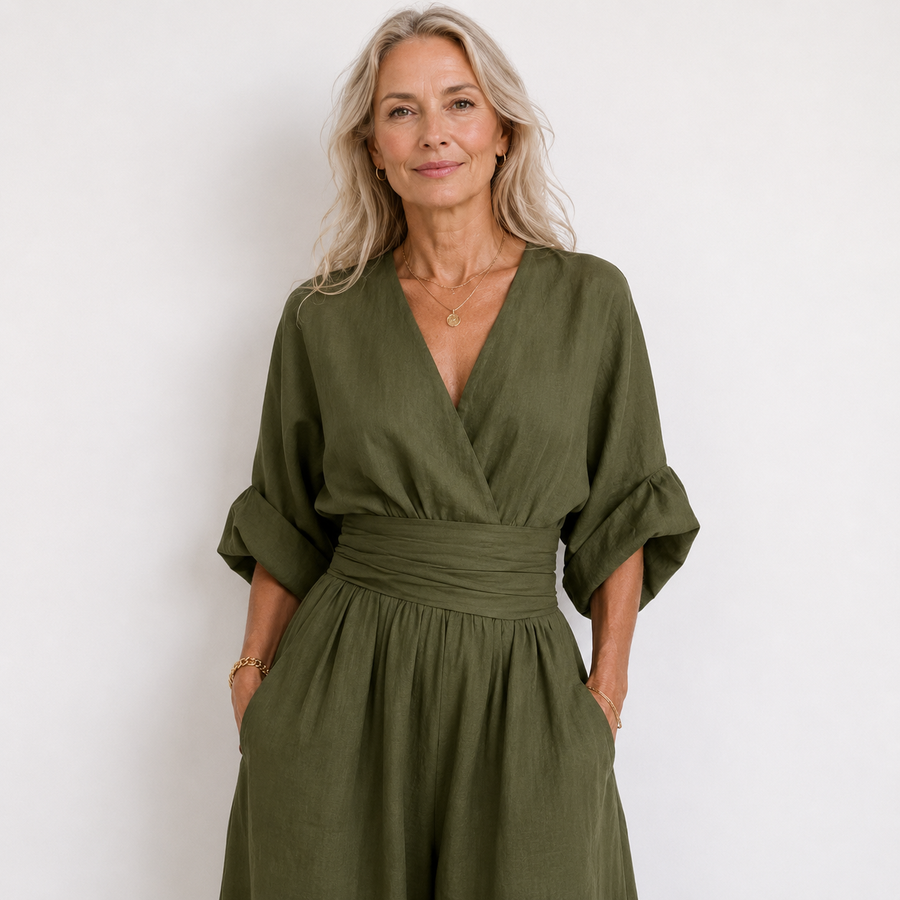 Lara Merriweather | Wide-Leg Linen Jumpsuit For Women
