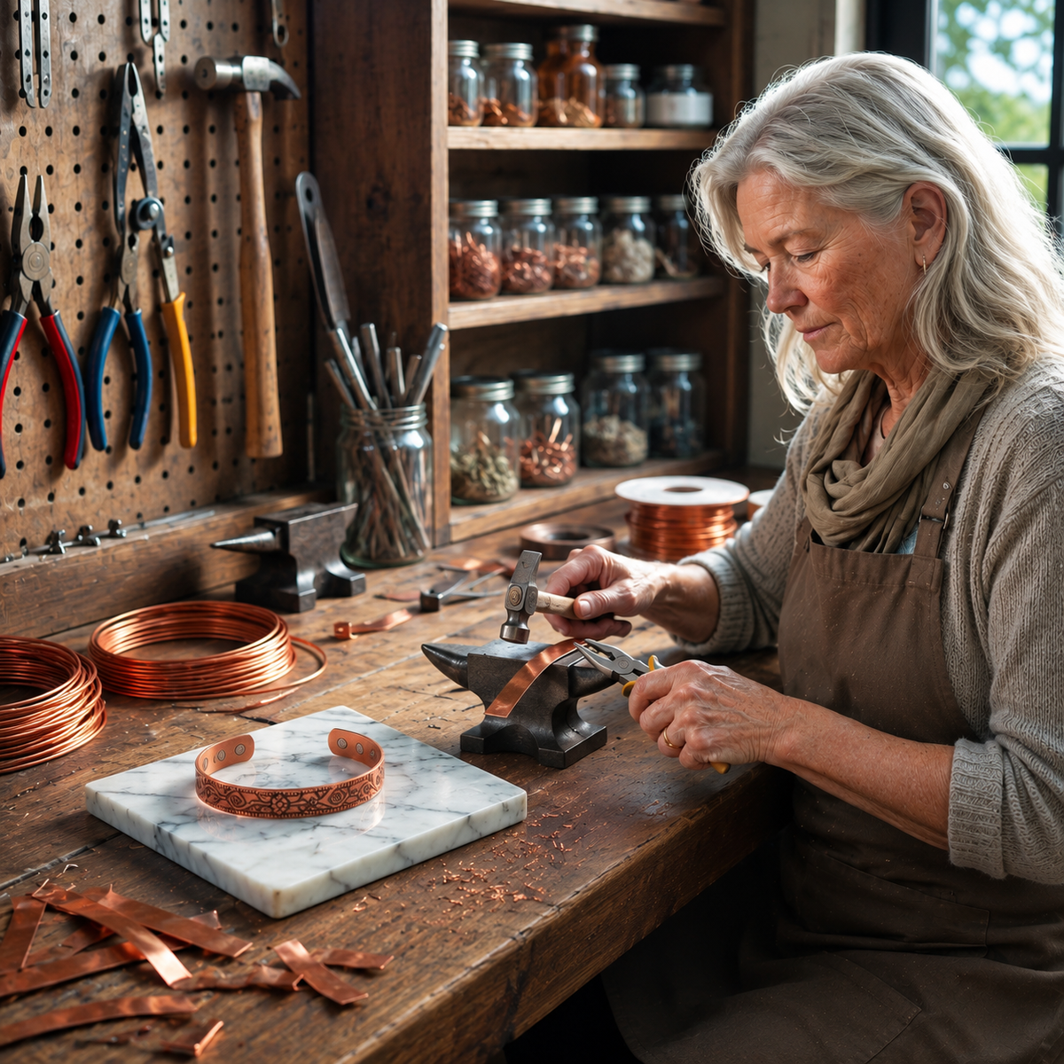 Filamet Copper Earrings