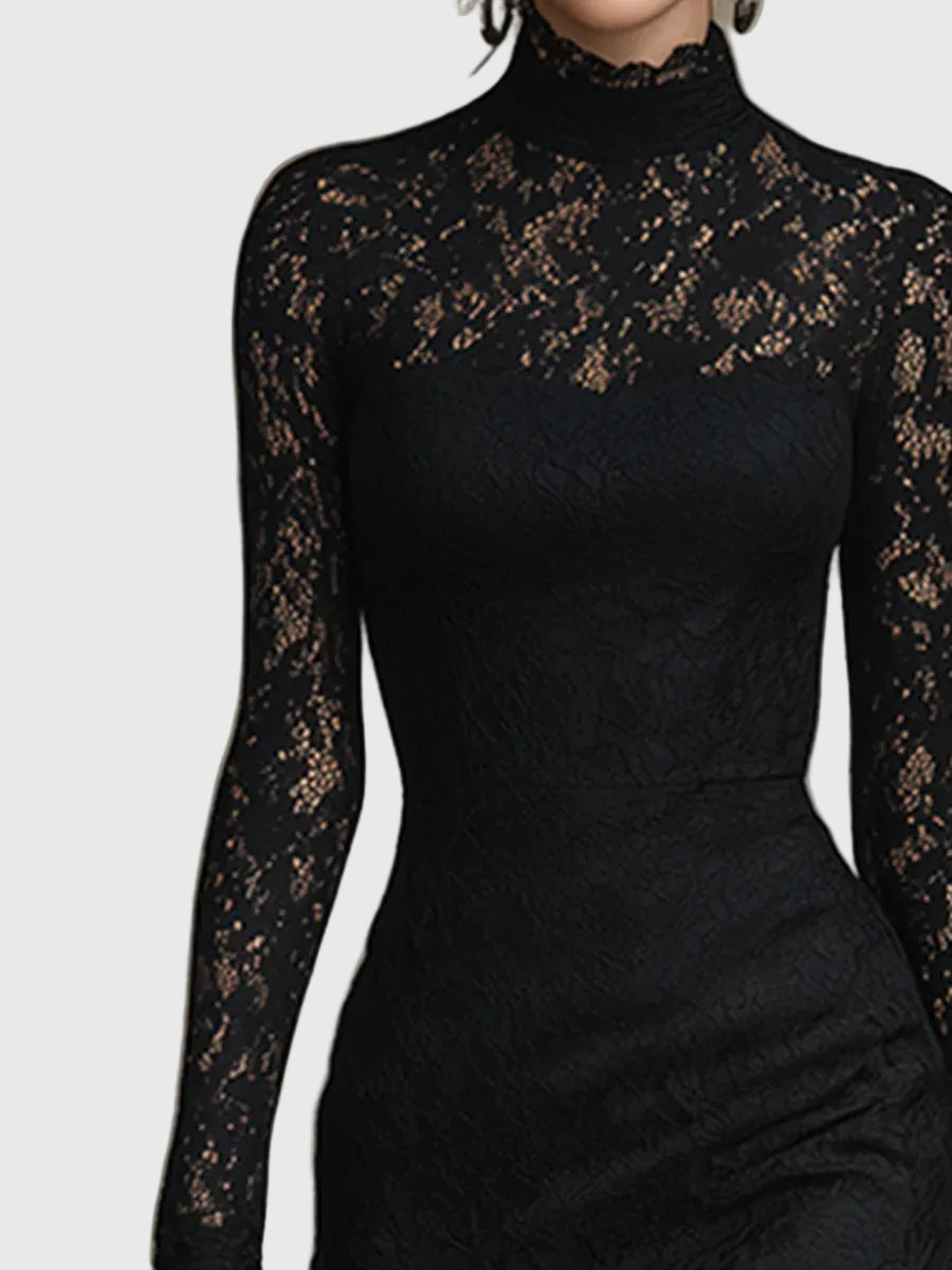 Taylynnne | Elegant Lace Fishtail Maxi Dress