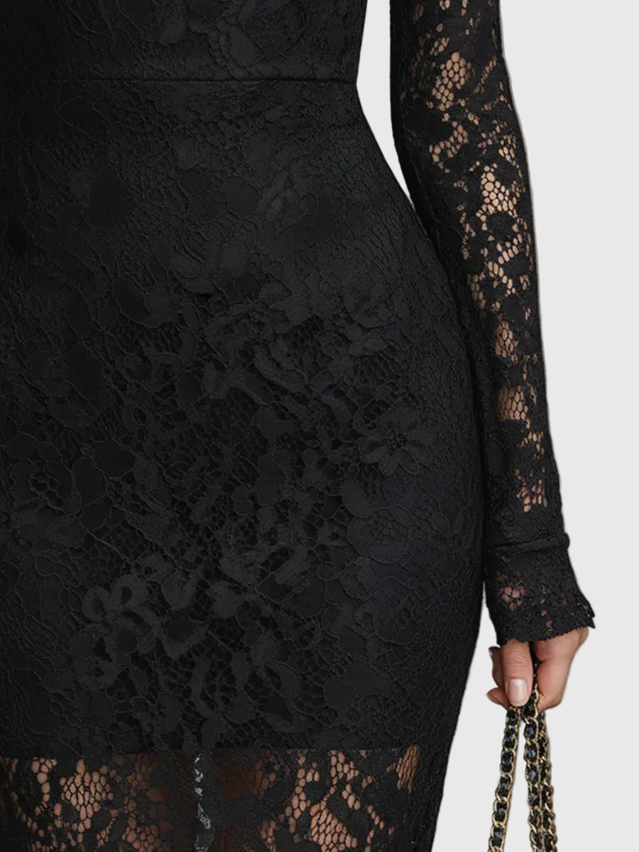 Taylynnne | Elegant Lace Fishtail Maxi Dress