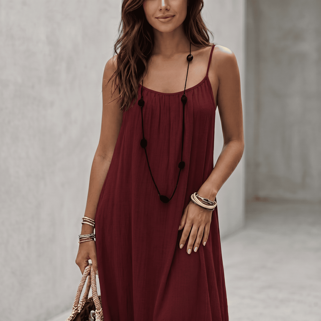 Florani® | BIANCA Casual Open Back Maxi Dress