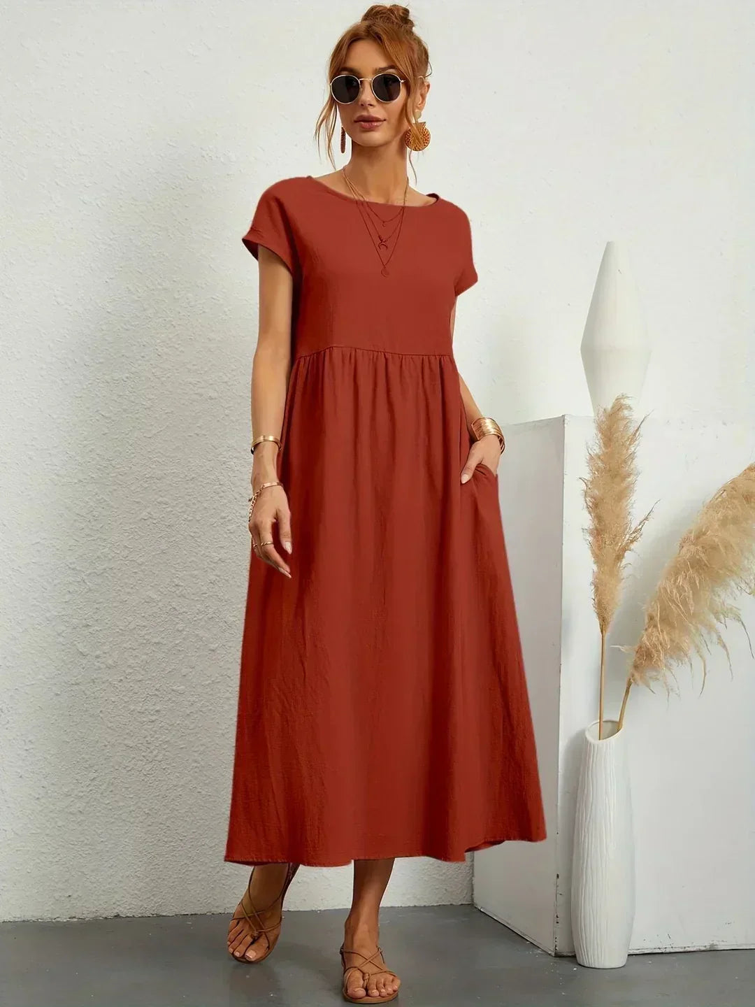 Florani® | ESTELLE Casual Midi Dress