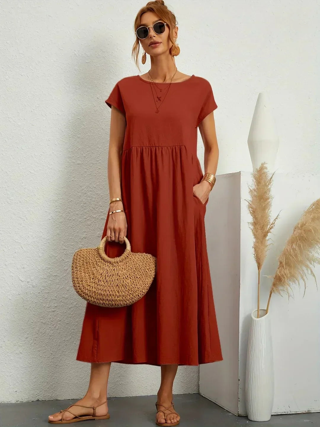 Florani® | ESTELLE Casual Midi Dress