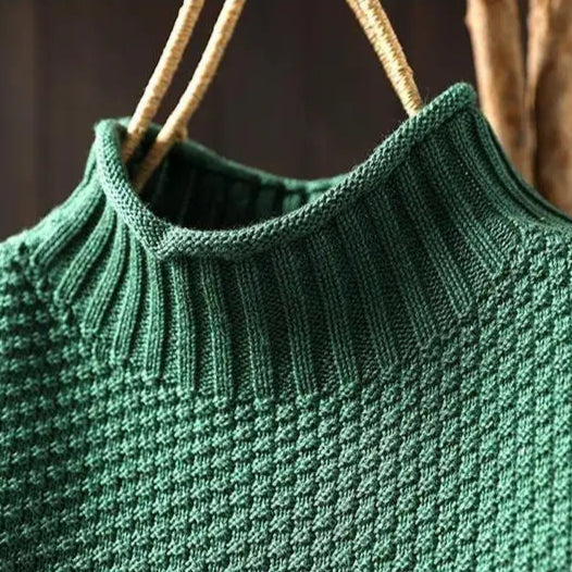 Lanoora - Relaxed Mock Neck Knit Sweater Ruth