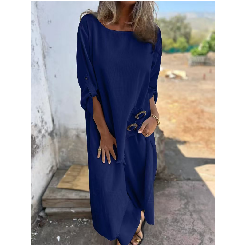 New Cotton-Linen Dress + Pants - Comfortable Two-Piece Set